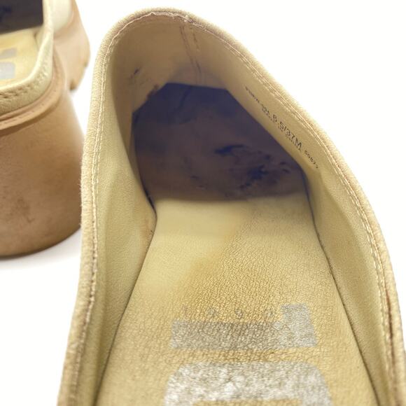Dirty Laundry DL Cream Tan R-Test Block Heel Clogs Mules Slides Women's size 6.5 - Picture 9 of 9